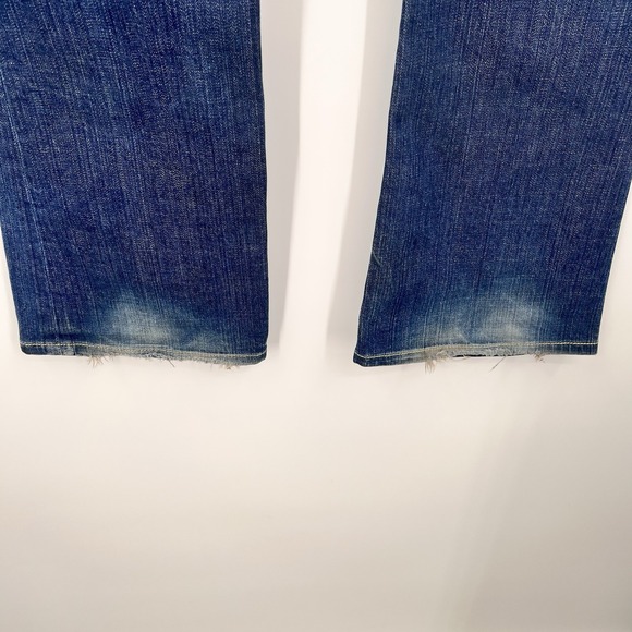 Yanuk Womens Jeans 31 Dreamer Stitch Flare Designer Stitching Medium Wash - Picture 14 of 14